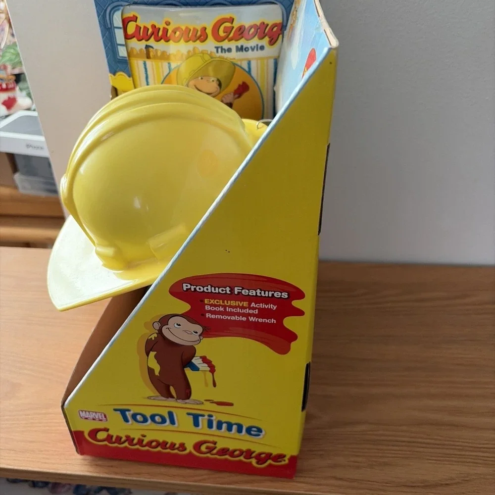 VINTAGE‎ NEW IN BOX Tool Time Curious George Plush Stuffed Animal 2005 - RARE